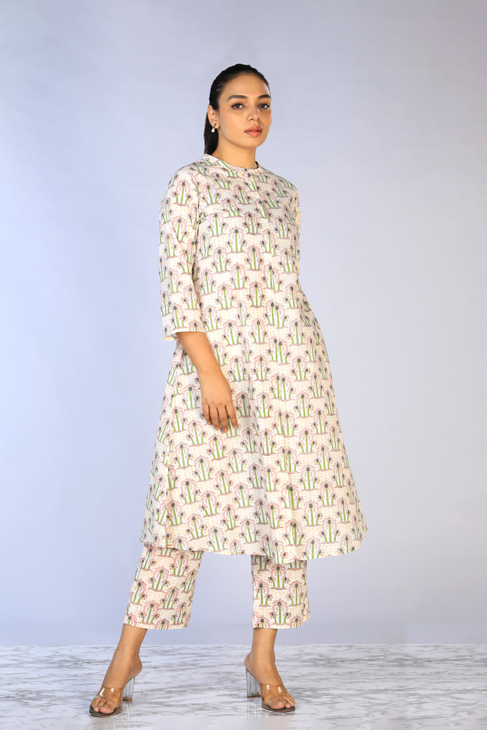 Image of Handblock printed cotton co-ord set